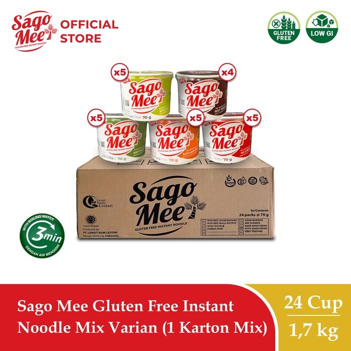 

Sago Mee Gluten Free Mie Instan Mix Varian Rasa (1 Karton Isi 24)