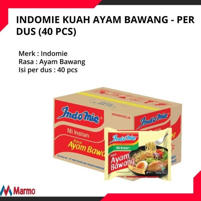 

INDOMIE KUAH AYAM BAWANG - PER DUS (40 PCS)