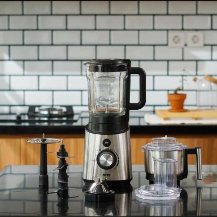 Mitochiba food processor bl - 100 blender listrik stainless steel