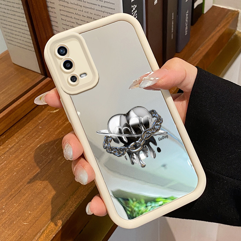 Casing Hp OPPO A55 Case Casing Cinta rantai pola Kesing HP Cesing cermin Kasing Silikon Softcase