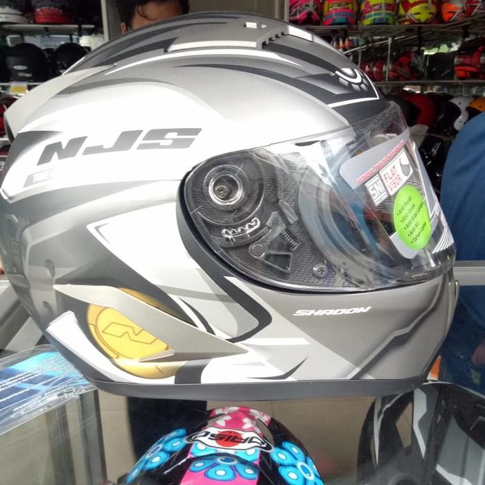 Helm Njs Shadow Double Visor Motif Abu Dof