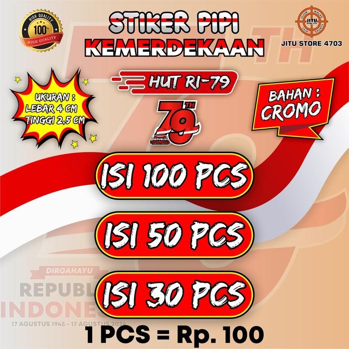 

(Allthebest) STIKER PIPI KEMERDEKAAN HUT RI 17 AGUSTUS
