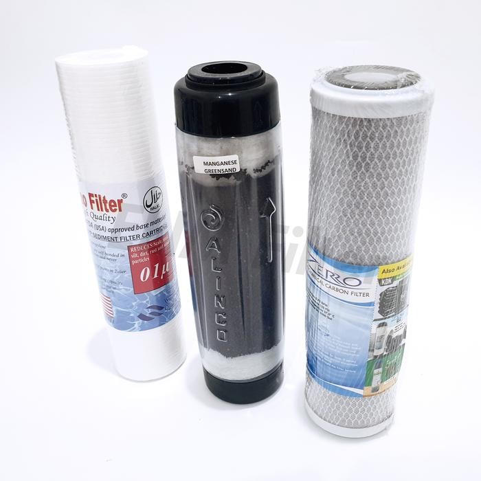 Paket Catridge Filter Air Sumur 10 inch - Sedimen, Manganese, CTO