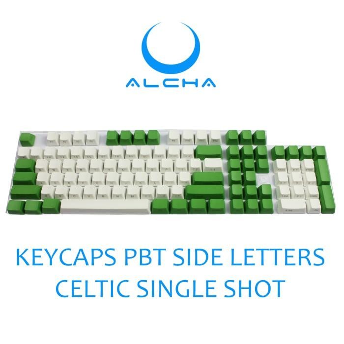 ALCHA KEYCAPS PBT CELTIC SINGLE SHOT SIDE LETTERS OEM PROFILE 104