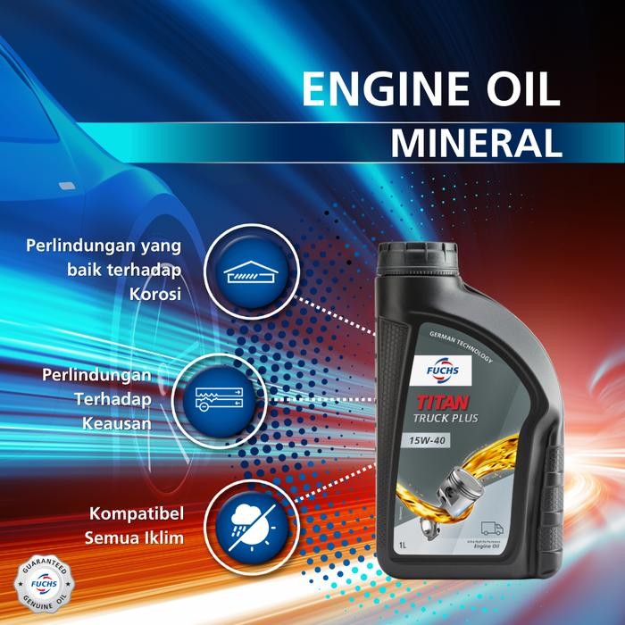 FUCHS TITAN Truck Plus 15W40 Engine Oil 1L Commercial Vehicle Motor