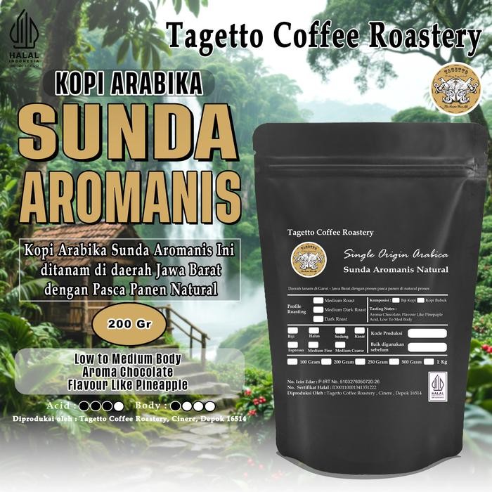

Otten Flair - Biji Kopi Arabika Sunda Aromanis 200Gr Specialty Arabica Bean Ground Bubuk 200 Gram