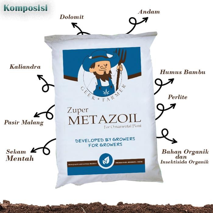 Media Tanam Metazoil Tanaman Hias Aglonema, Monstera dll (Geek Farmer)