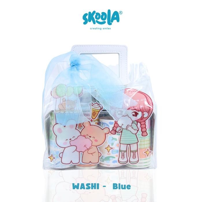

Skoola Stationery Sticker Set Notebook Jurnal Washi Paper Tape Finger Tap Stiker Anak Perempuan Kado