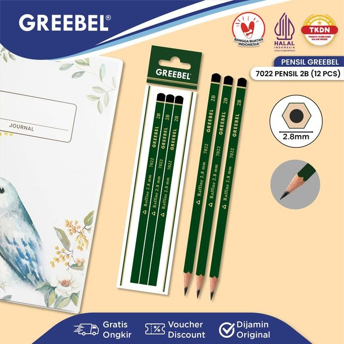 

GREEBEL Pensil Pencil 2B (7022) / Pensil Kayu Pensil Ujian