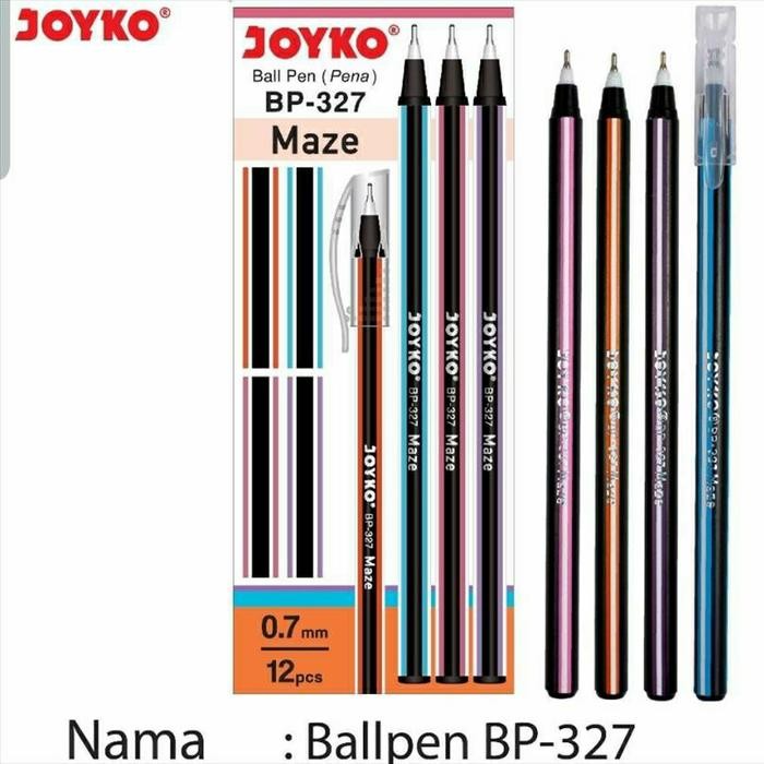

12 Pcs Pen Joyko Maze Hitam