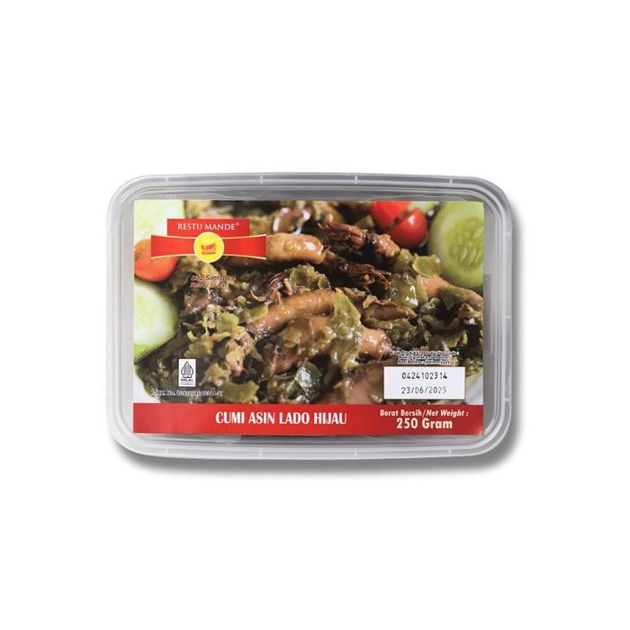 

Diskon! Promo Cumi Asin Lado Hijau Restu Mande 250Gr Vacuum Pack Makanan Instan Siap Saji Pedas