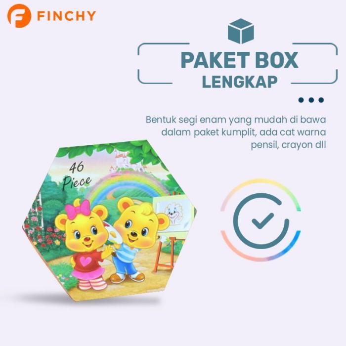 

Finchy Crayon Set Susun 4 Pensil Warna isi 46 pcs Alat Gambar Murah