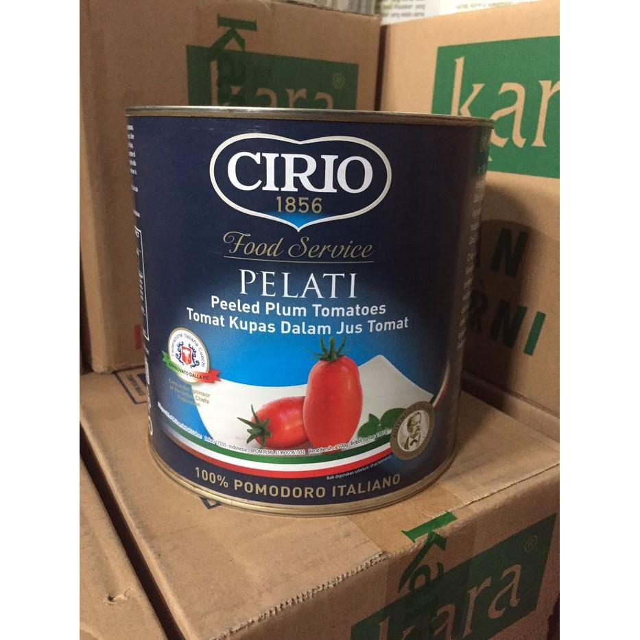 

Diskon! Promo Cirio Peeled Tomato Tomat Kupas Kaleng Premium Italia 2.5Kg