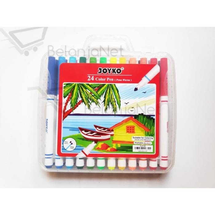 

Spidol Warna Color Pen Joyko CLP-05 24 warna washable bisa dicuci