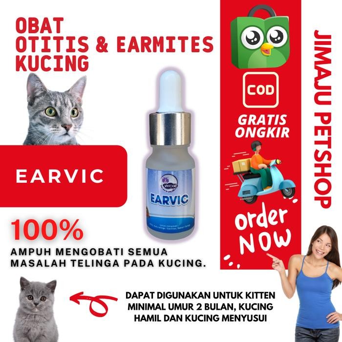 Royal Canin - Obat Tetes Telinga Kucing Earvic Mengobati Otitis Earmite Kutu Telinga