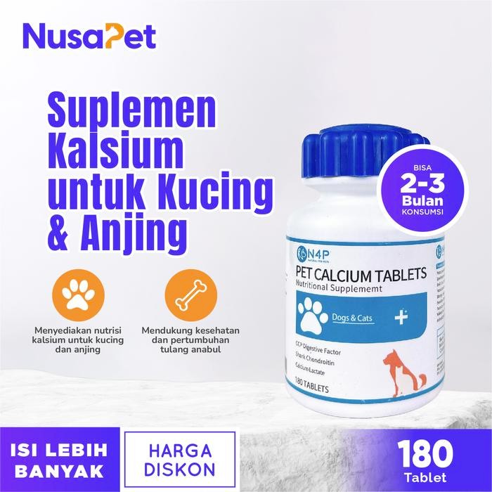 Royal Canin - Kalsium Anjing - Vitamin Tulang Anjing - Kalsium Kucing (180 Tablet)