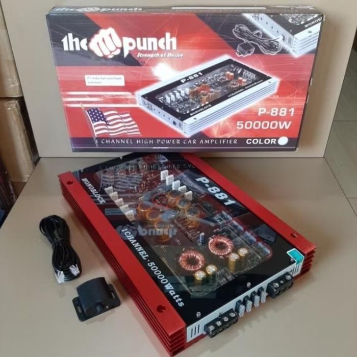 ORI - MONOBLOK AMPLIFIER THE PUNCH P-881 1 CHANNEL 50.000W MOBIL SUBWOOFER