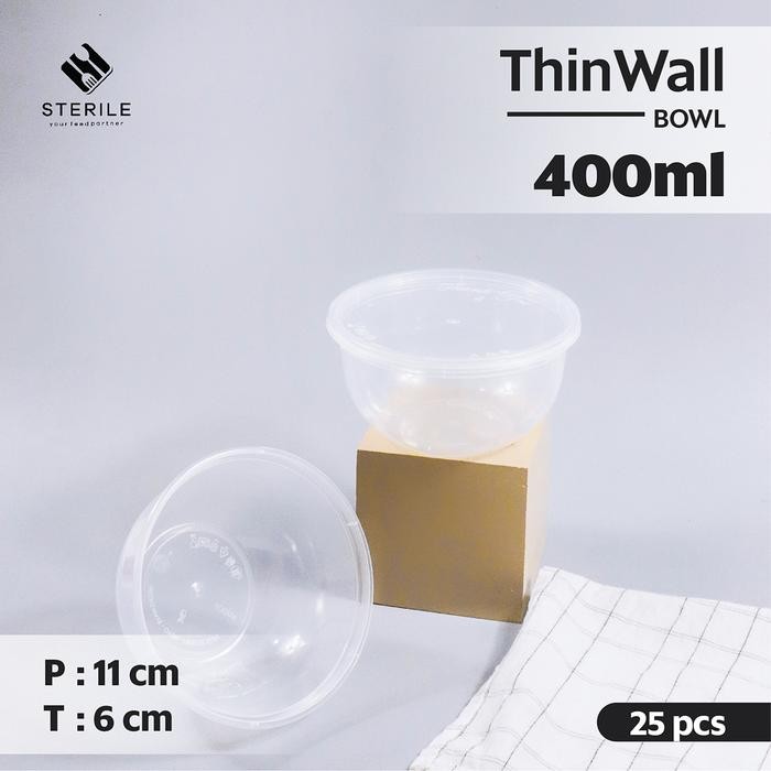 JT cup puding 400 ml / mangkuk plastik 400 ml thinwall / bowl 400 ml