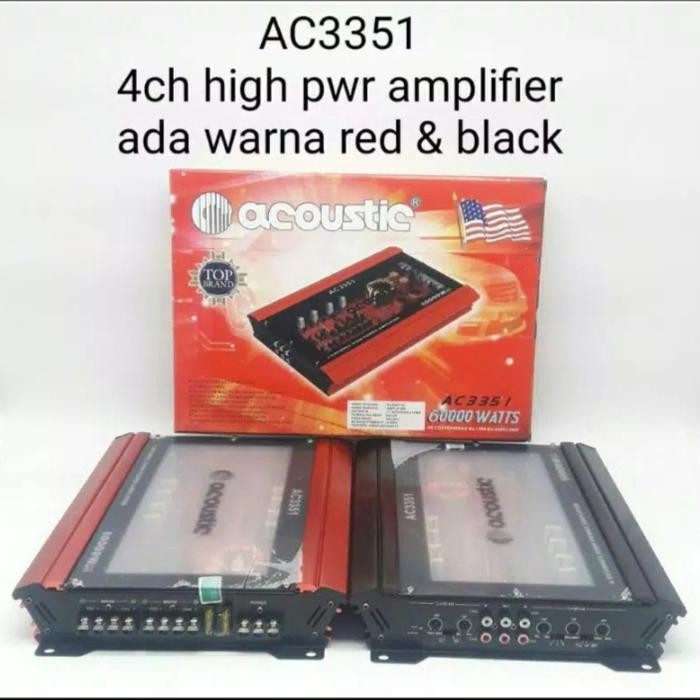 ORI - POWER ACOUSTIC AC-3351 60.000W 4 CHANNEL CAR AUDIO TERBARU