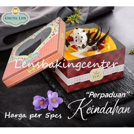 JT Dus/Box Kue/Cake/Bolu Hansel Gretel Lux Tutup Mika Hati 18x18/22x22x10