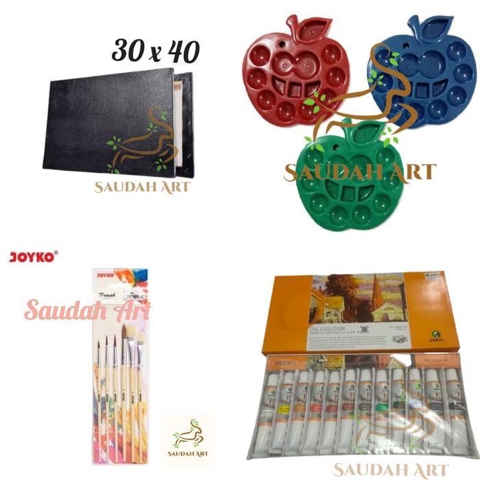 

Paket Kanvas Lukis Hitam 30X40Cm (Canvas, Kuas, Palet, Cat Minyak)