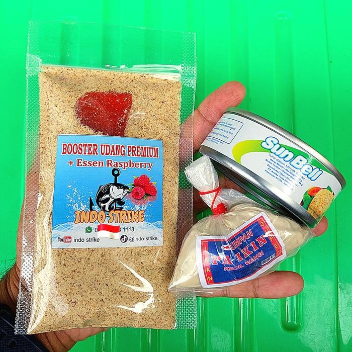 Daiwa Sportindo - Combo Booster Udang Raspberry Komplit