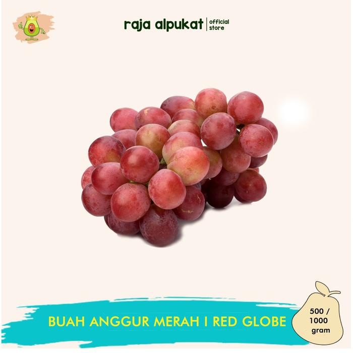 

DISKON Buah Anggur Merah I Red Globe I Tanpa biji dan berbiji READY STOCK