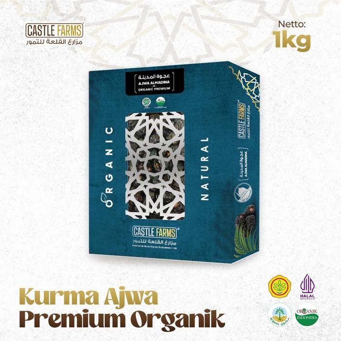 

TERLARIS Castle Farms - Kurma Ajwa Premium Organik 1 kg Kurma Asli Madinah READY STOCK