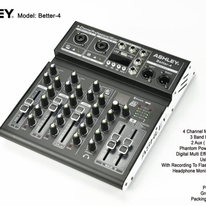 Mixer Audio Ashley Better 4 New Original Efek Digital Monitor Pc