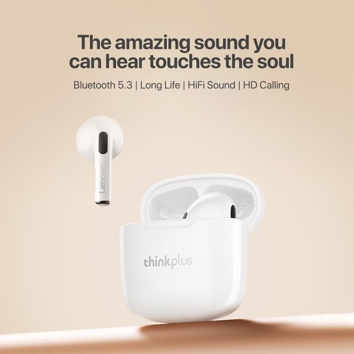 [+ Pouch] Thinkplus Lp1 Headset Earphone Earbuds Tws Bluetooth Wireless Sound Hifi Stereo Coil