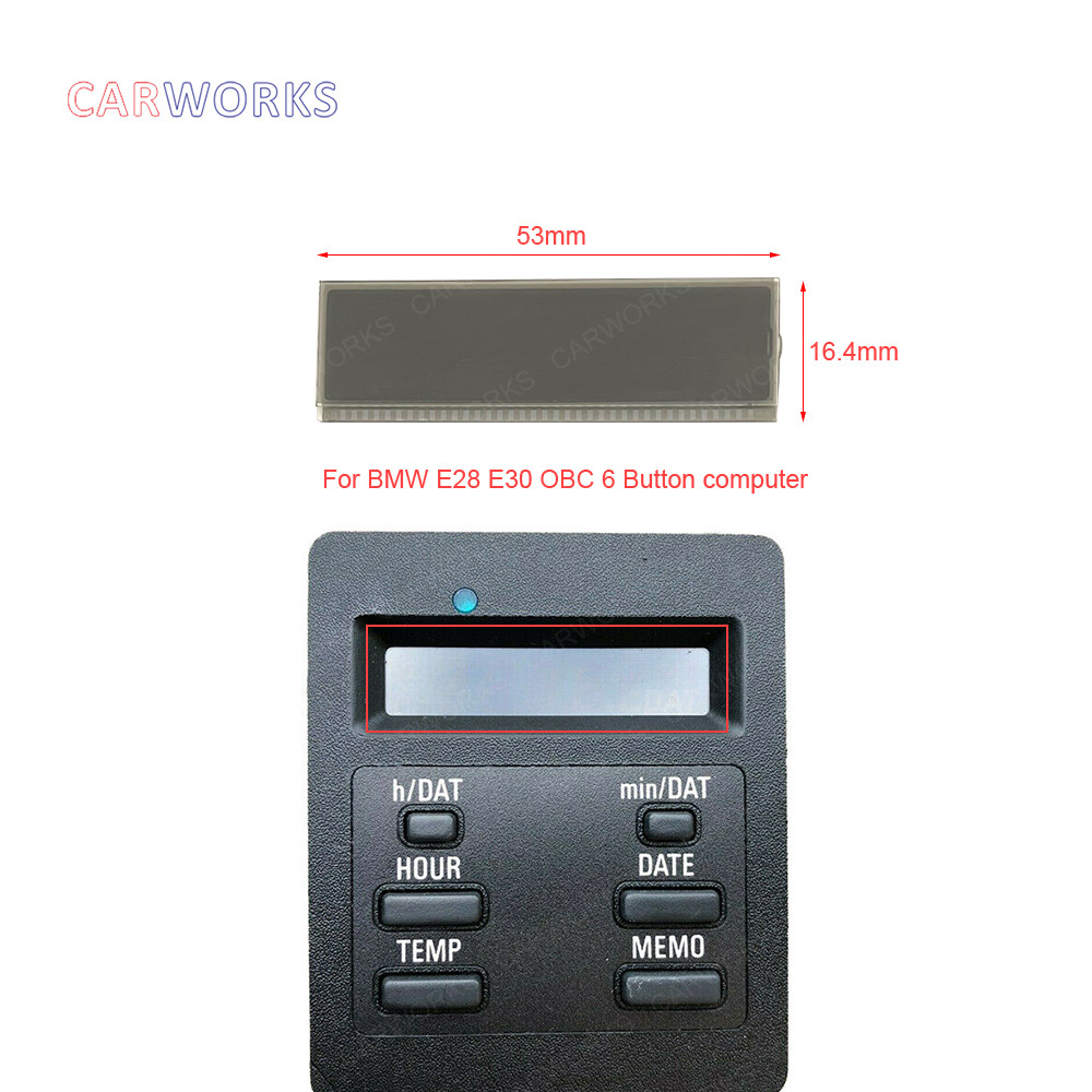 IMPORT LCD SCREEN DISPLAY FOR 6 BUTTON OBC DIGITAL CLOCK TEMPERATURE DASH TRIM FOR BMW E28 E30