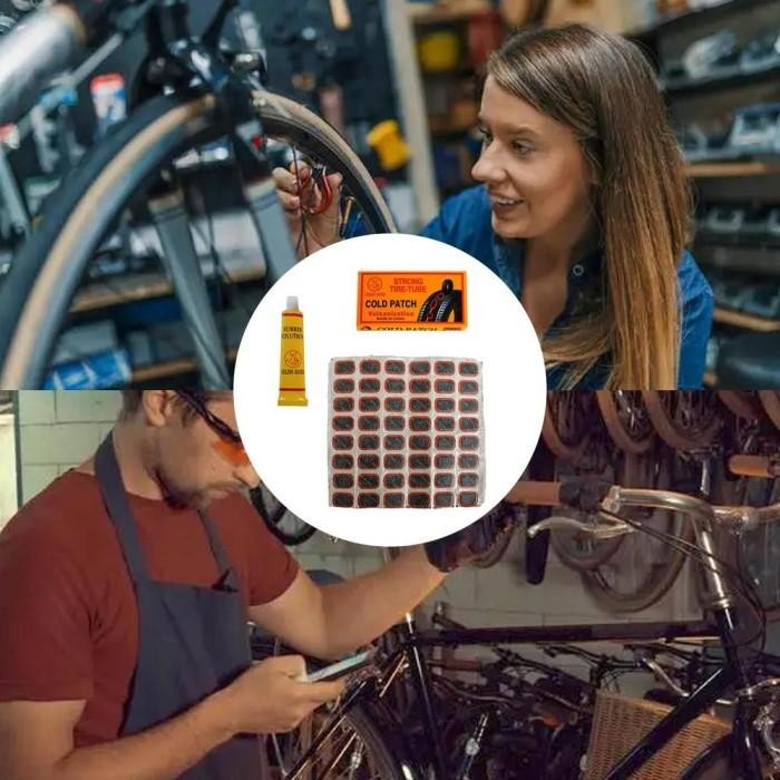 STIKER STICKER LEM TAMBAL BAN KARET DALAM SEPEDA MOTOR STRONG TIRE TUBE COLD PATCH COLDPATCH LARGE L