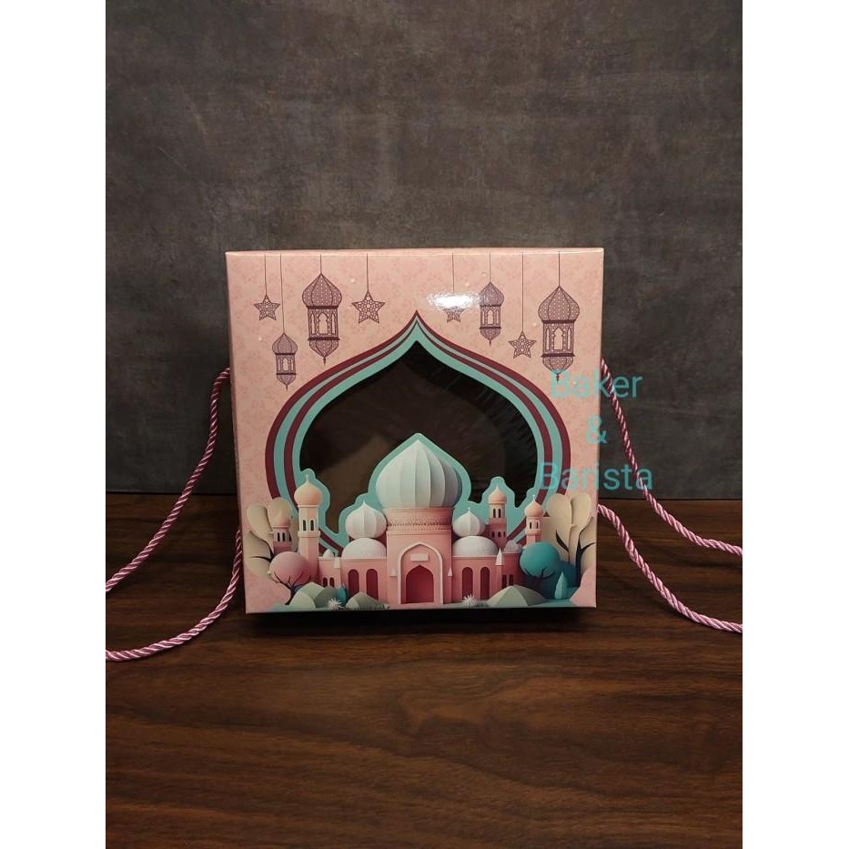 (Allthebest) box lebaran sheela kotak brownies lebaran dus kue 20x20 kue tart lapis