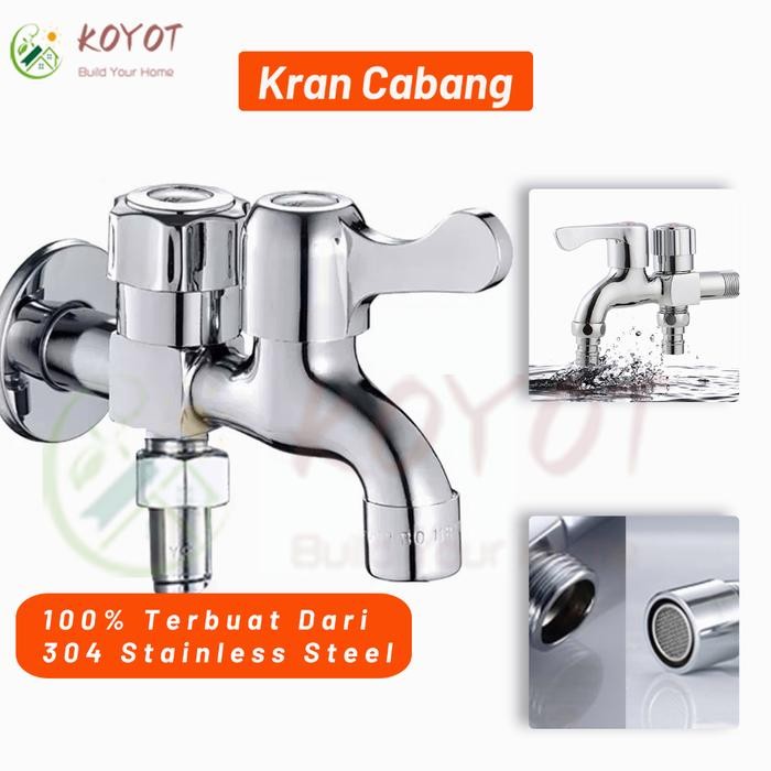 Toto Sanitaary - Paket Shower Head Shower Kamar Mandi Full Set Kran Cabang Shower 304 Stainless