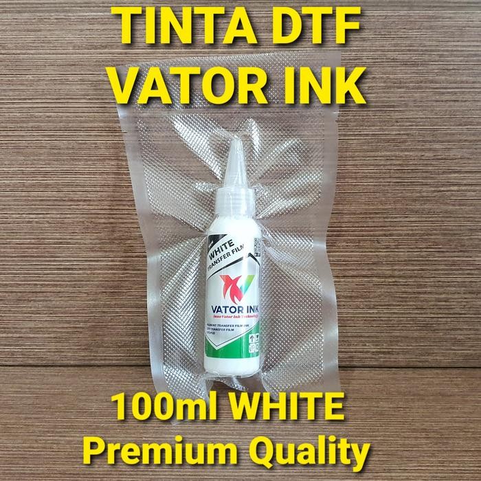 

ID DTF WHITE VATOR INK 100ML TINTA PUTIH TRANSFER FILM SABLON POWDER GLUE