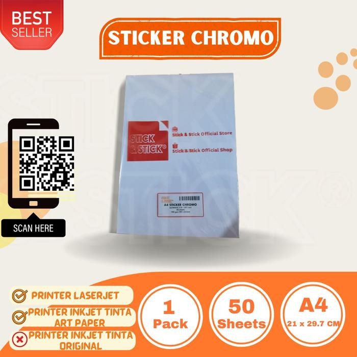 

ID STICKER CHROMO GLOSSY A4 ISI 50 LEMBAR BERKUALITAS