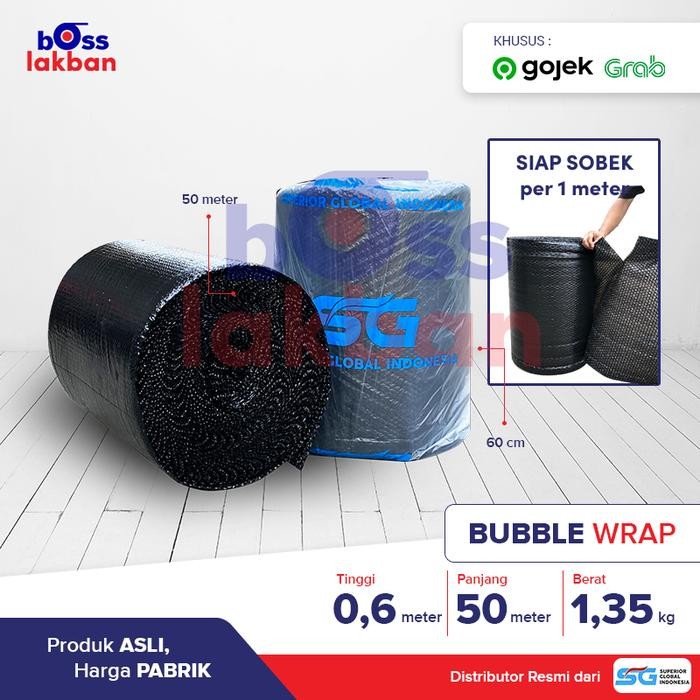 

ID BUBBLE WRAP HITAM SIAP SOBEK 60 CM X 50 METER