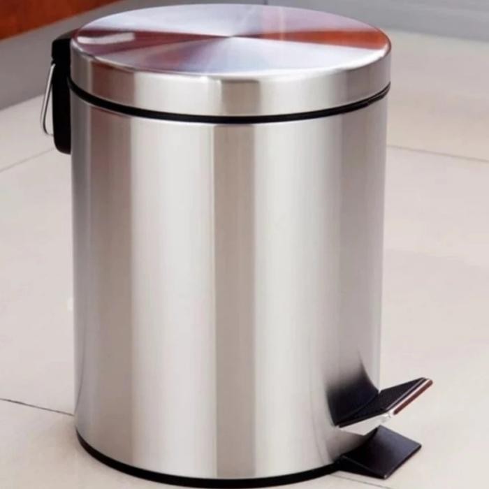 Tempat Tong Sampah Injak 8 Liter Stainless Bin 8L