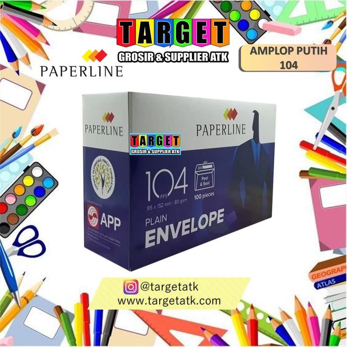 

ID AMPLOP PAPERLINE/AMPLOP PUTIH POLOS 104 PPL
