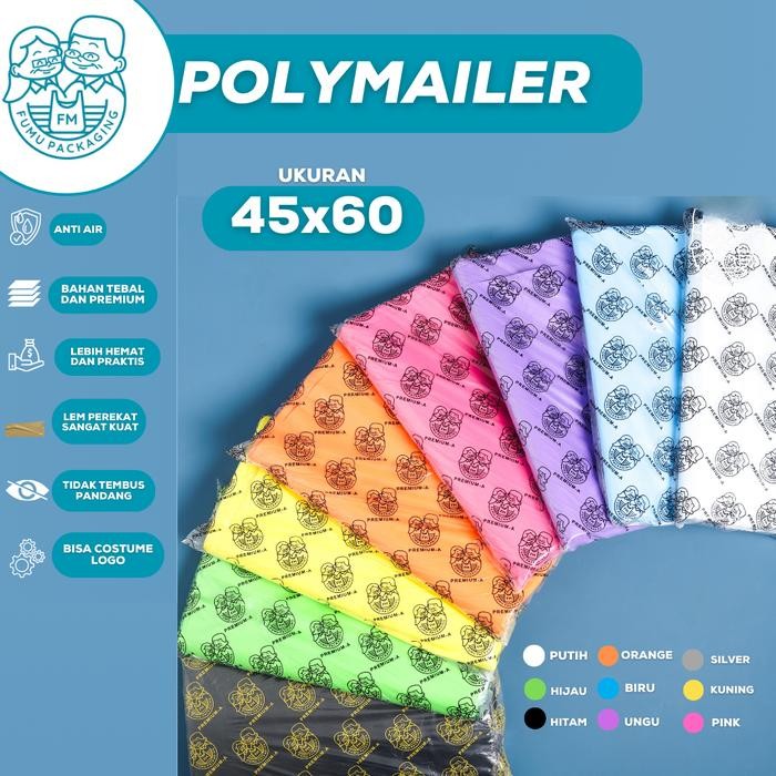 

ID FUMU PLASTIK PACKING POLYMAILER ONLIE SHOP 45X60CM ISI 50PCS LEM KUAT PREMIUM