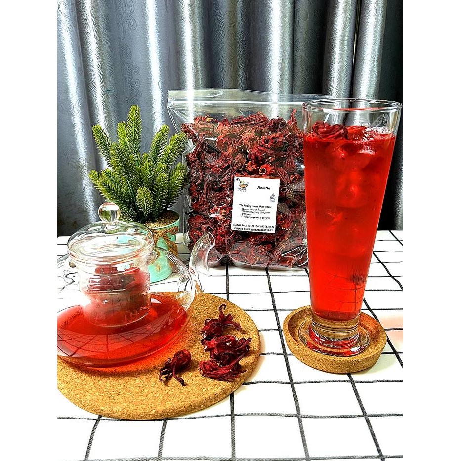 

BUNGA ROSELLA MERAH 100 GRAM - TEH ROSELLA MERAH KERING