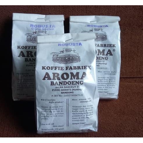 

KOPI AROMA BANDUNG - ROBUSTA GILING HALUS - KOFFIE FABRIEK