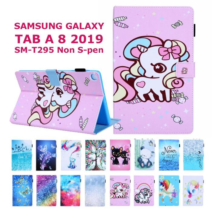 JTTOP" SAMSUNG GALAXY TAB A 8 A8 2019 T295 FLIP CASE COVER KIDS UNICORN LUCU