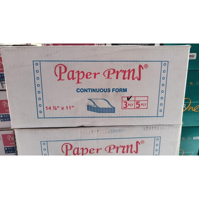 

Kertas Continuous Form 3 Ply 14 7/8 X 11 Sj Paper Print A4 / Rangkap Ukuran B3