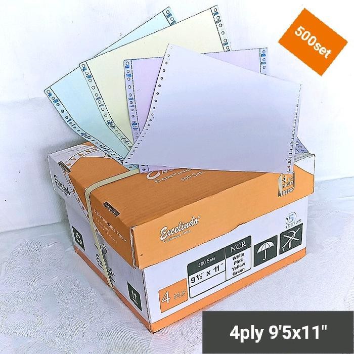

Kertas Continuous Form 500Set 4Ply 9.5X11" Full Page