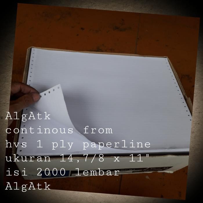 

Kertas Continuous From Hvs 1 Ply Size A3 Isi 2000 Lembar.