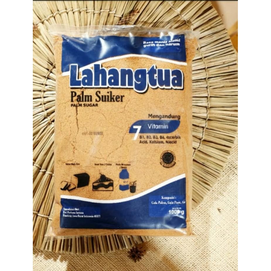 

(Allthebest) Gula aren bubuk palm suiker LAHANG TUA Boba bobba brown sugar 1kg