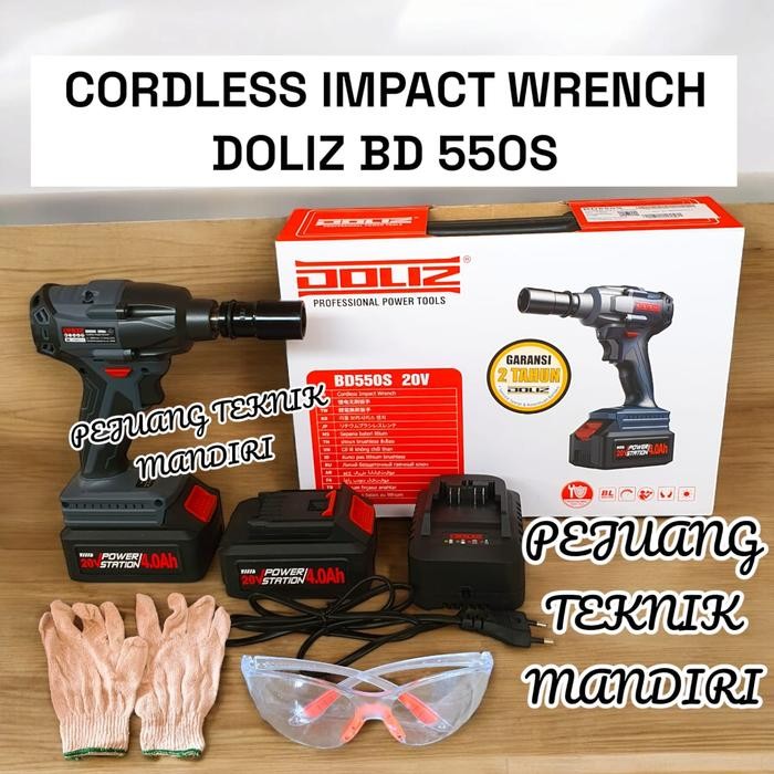 Sale Doliz Bd 550S Cordless Impact Wrench Brushless Bd550S Alat Pembuka Baut Doliz Bd 550 S