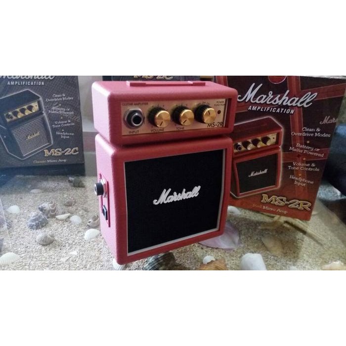 Baru Marshall Mini Stack Ms-2R Micro Guitar Amplifier Original