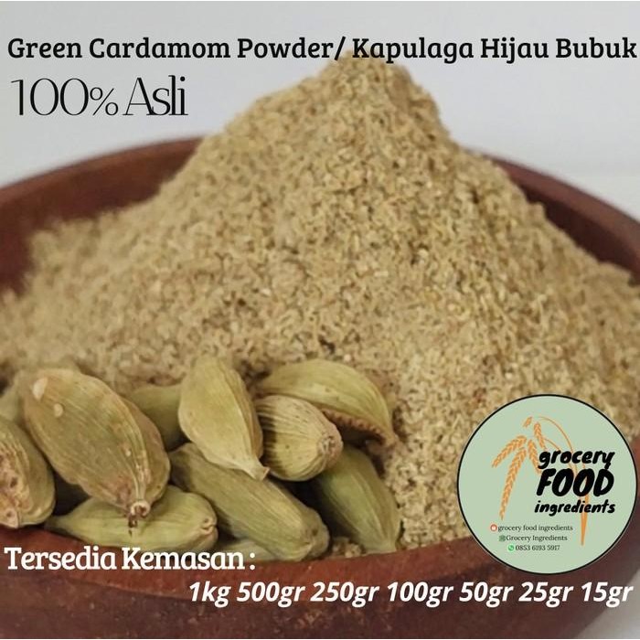 

Green cardamom powder 250gr/ kapulaga india / kapulga hijau bubuk
